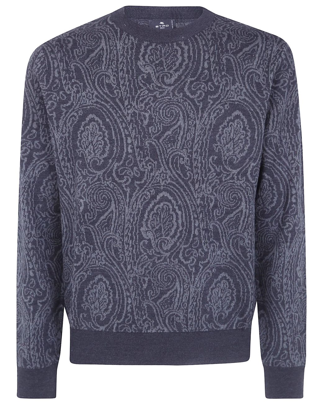 Etro Blue Round Neck Sweater for men