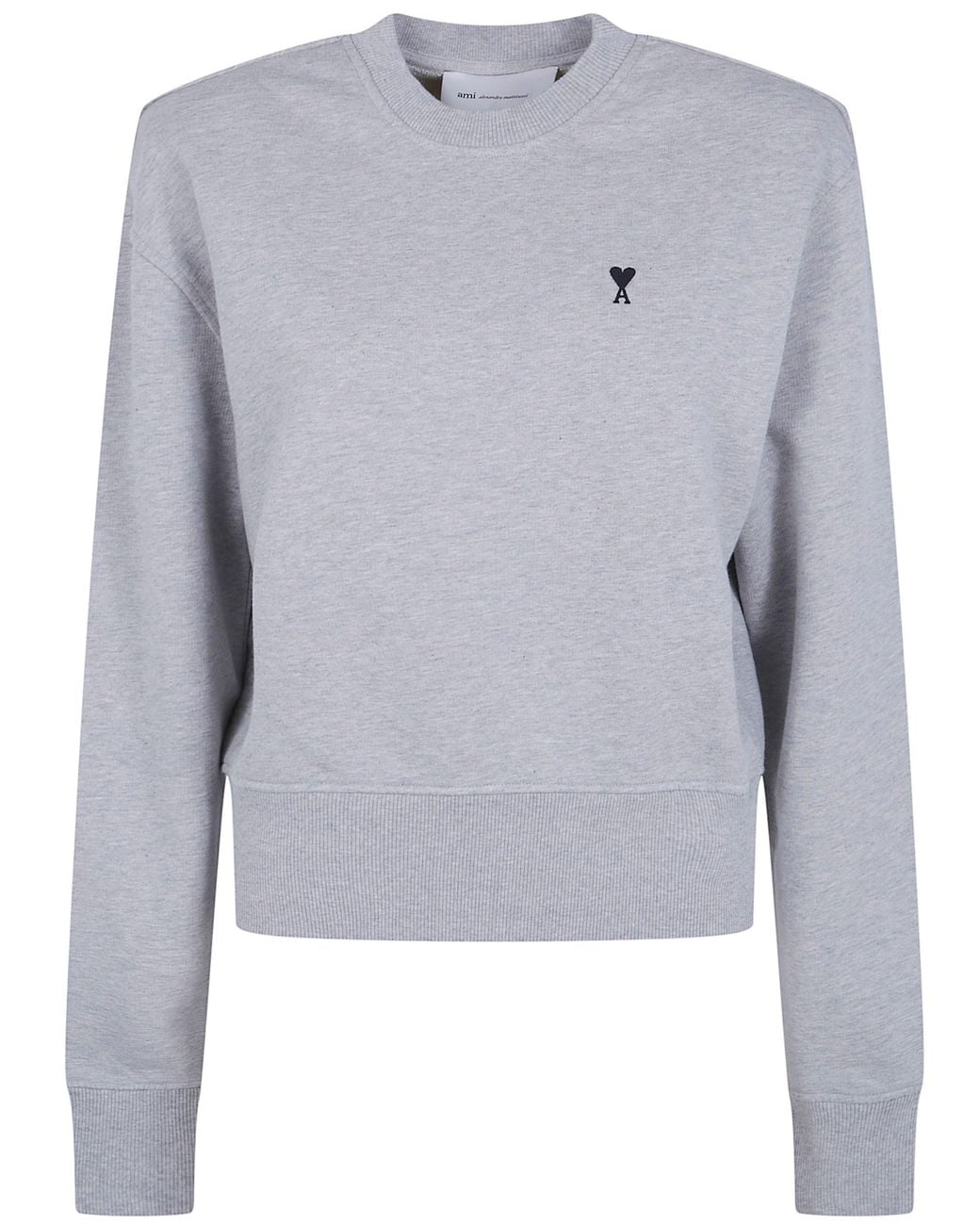 AMI Blue Sweatshirt Contrast Detail "Quota Ami De Coeur