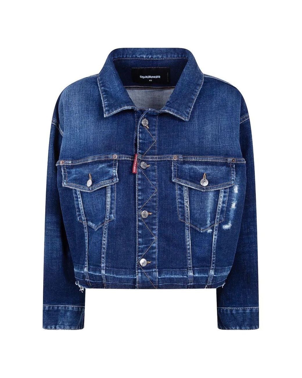 DSquared² Blue Cropped Jeans Jacket