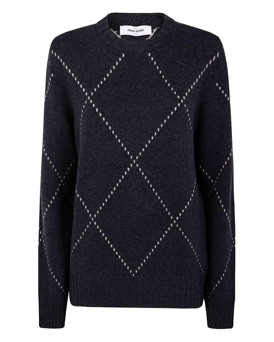 Gran Sasso Blue Round Neck "Gransasso Paricollo" Sweater for men