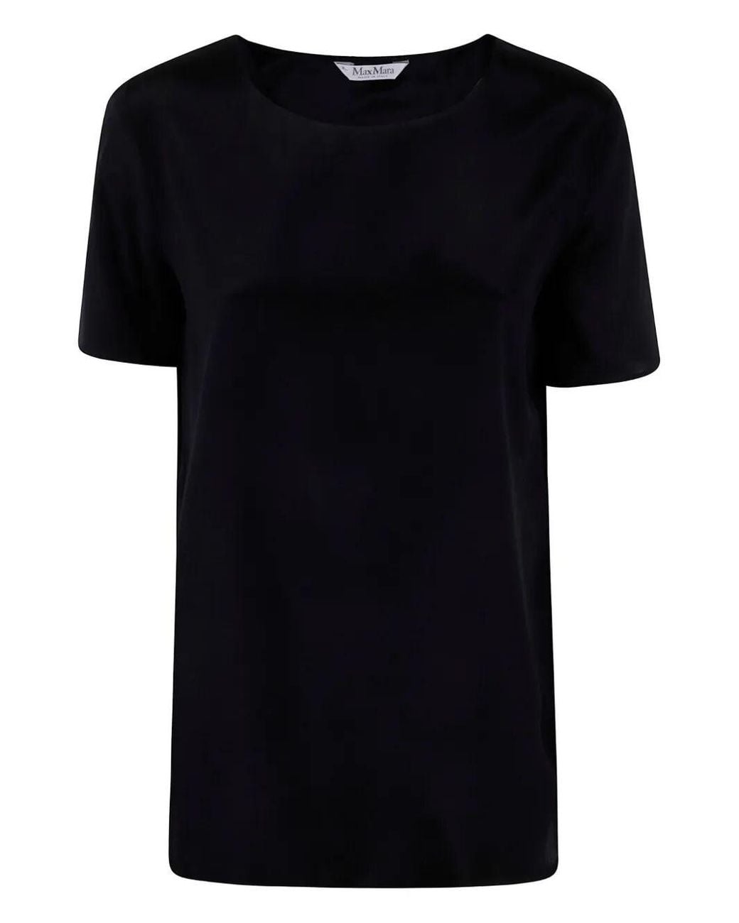 Max Mara Pure Black Silky Shirt 'Aris'
