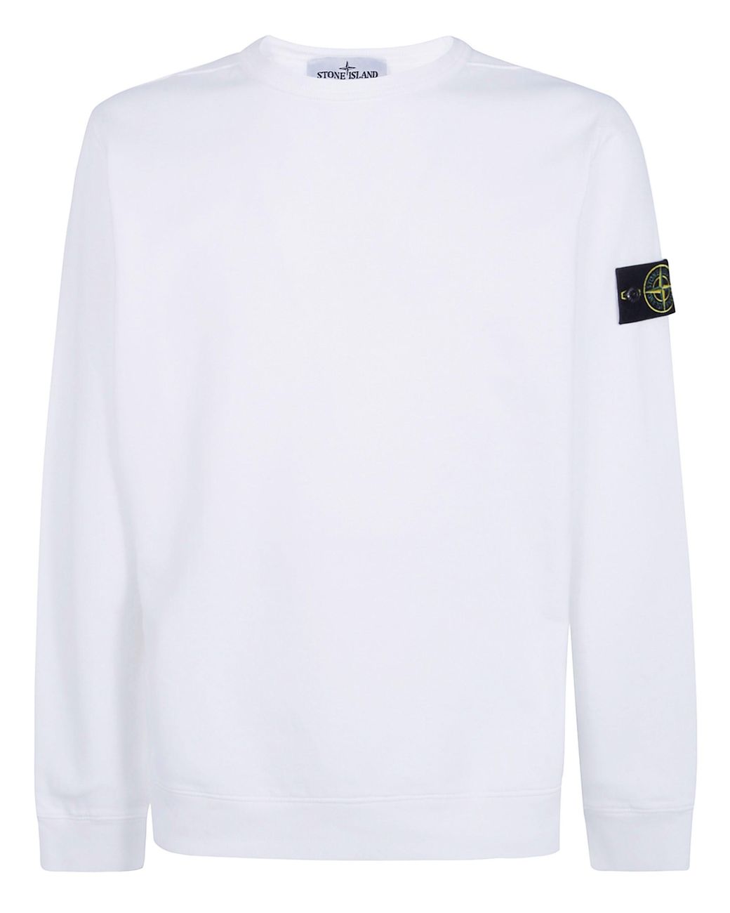 Stone Island White Sweatshirt Round Neck "61000" for men