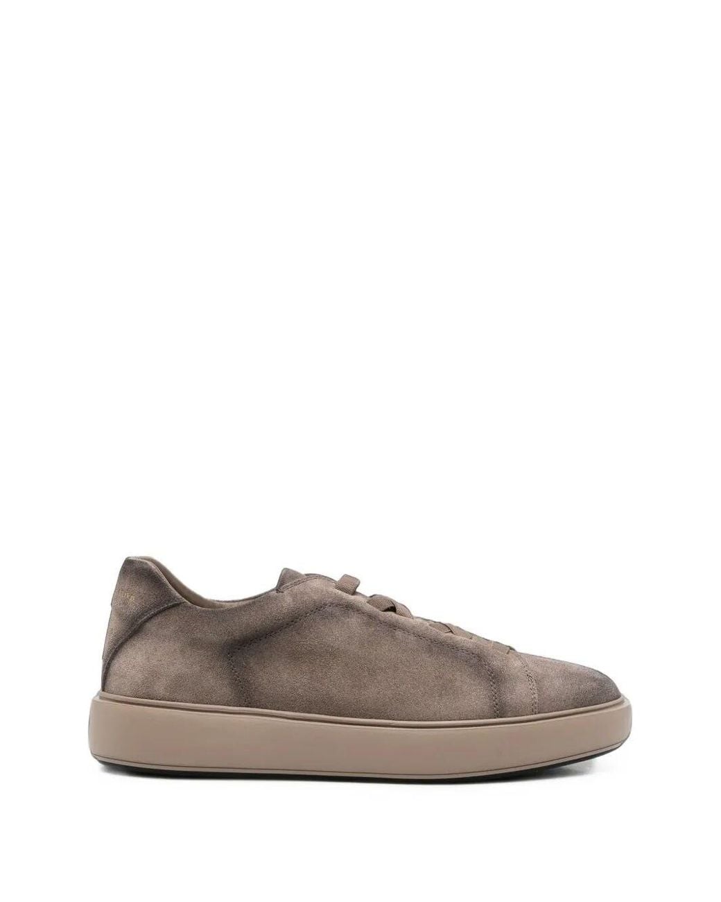 Officine Creative Gray "Slouch" Aero Leather Cachemire Tonal Sneakers for men