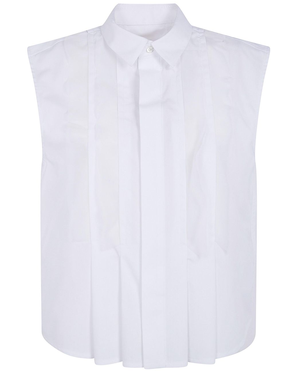Sacai White Sleeveless Shirt