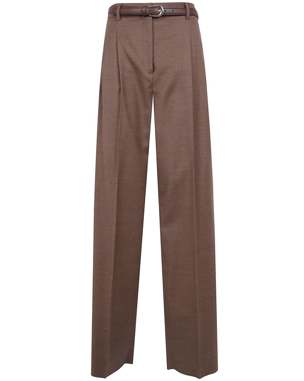 Max Mara Brown Pants Wool "Mst Lago"