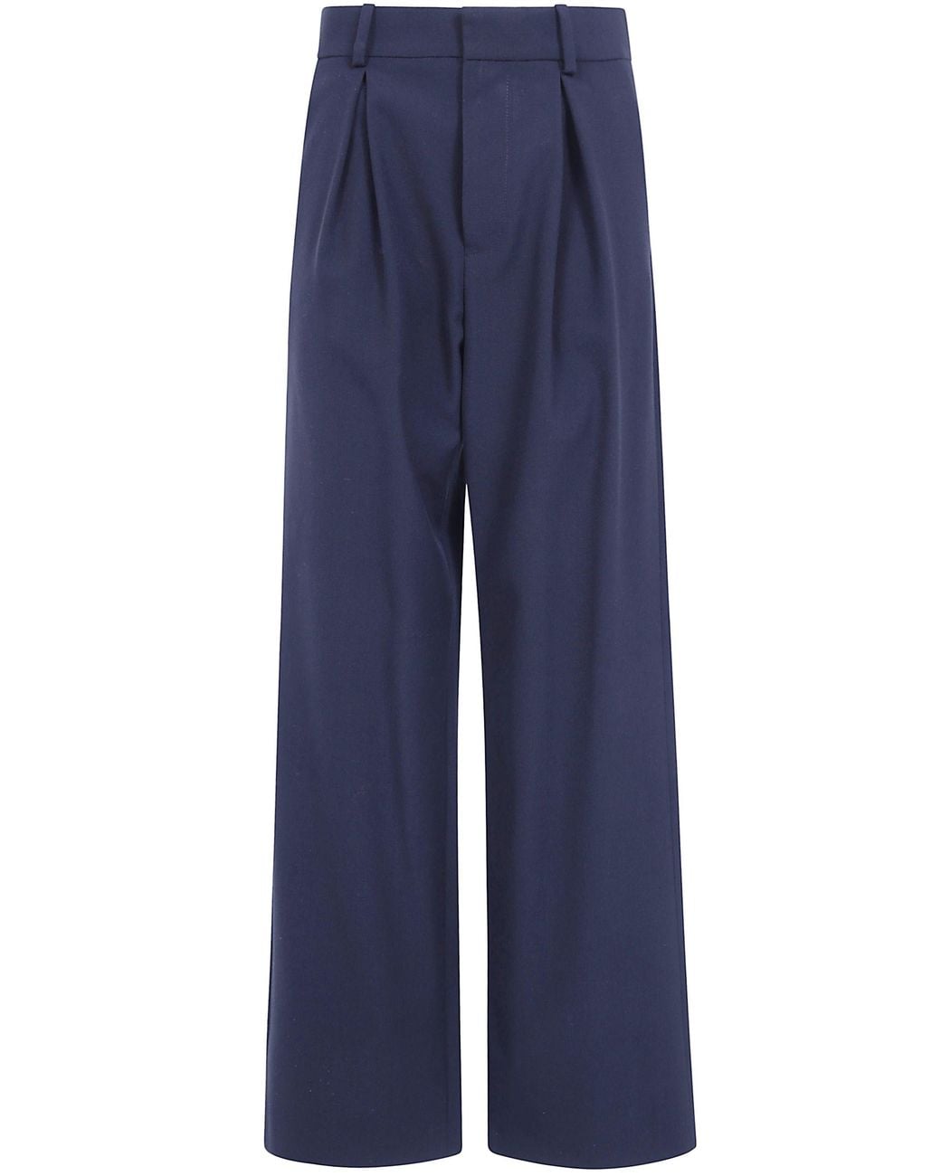 MM6 by Maison Margiela Blue Pants Wide Leg Trousers