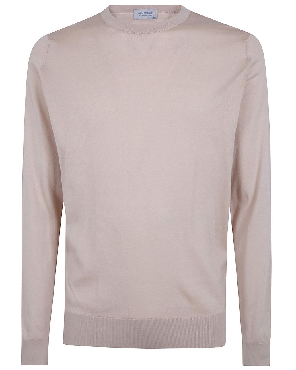 John Smedley Gray "Rowland" Crewneck Long Sleeves Pullover for men
