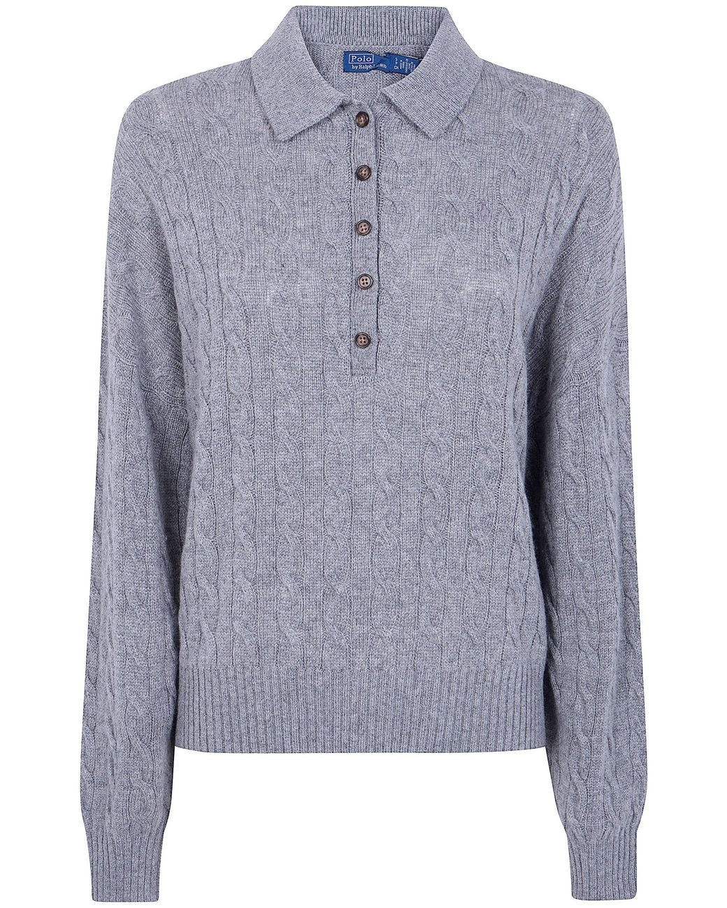Polo Ralph Lauren Gray Sweater Cashmere "Outpost Heather"