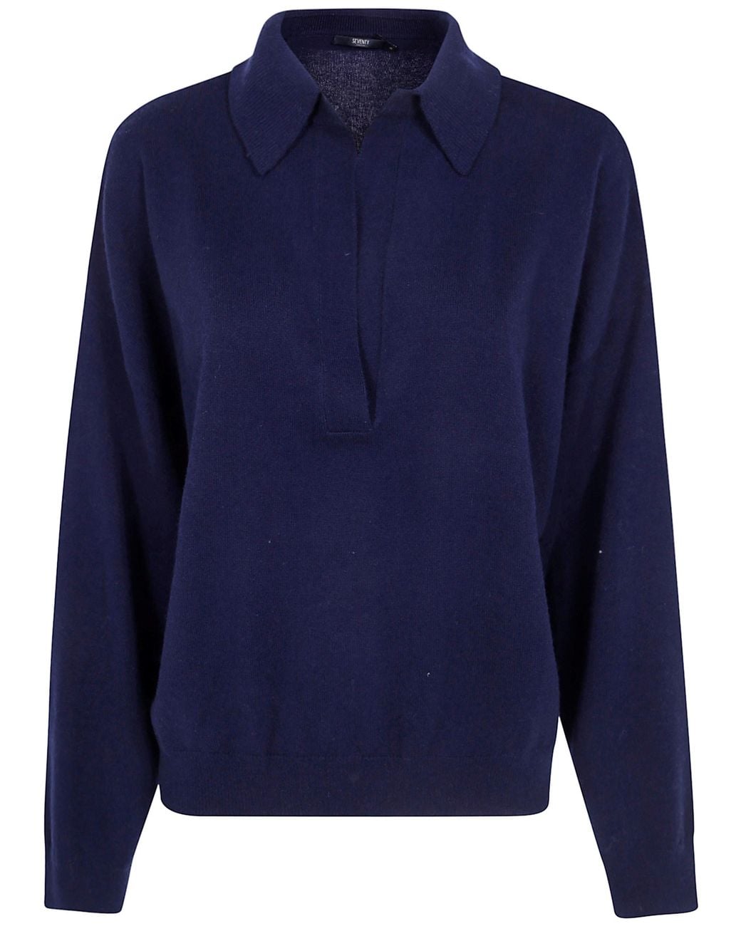 Seventy Blue Sweater Polo Neck "Wool Cashmere Blend"