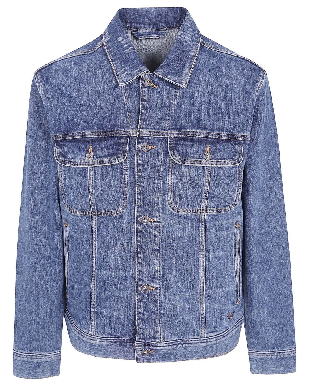 Emporio Armani Blue Denim Classic Jacket for men