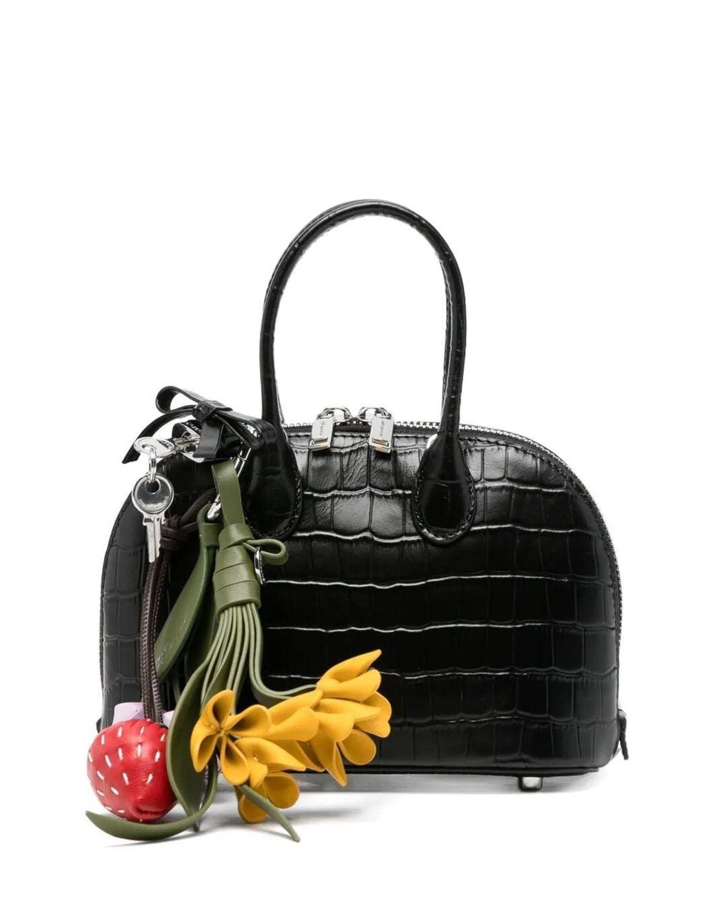 Self-Portrait Black Bag Crossbody Leather "Poast Mini"