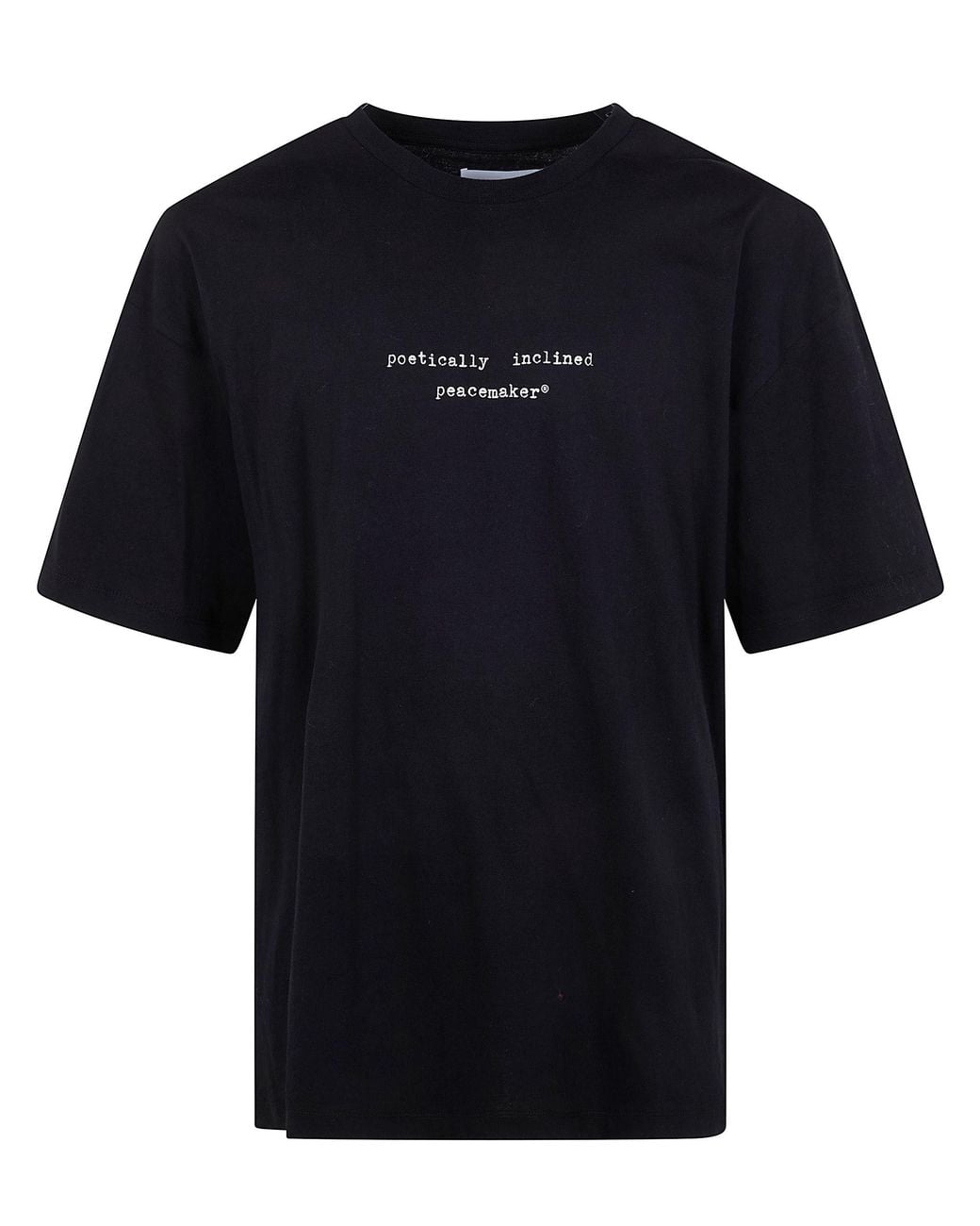 Oamc Peacemaker Black Loose Fit T-Shirt "Landart 02 Print" for men