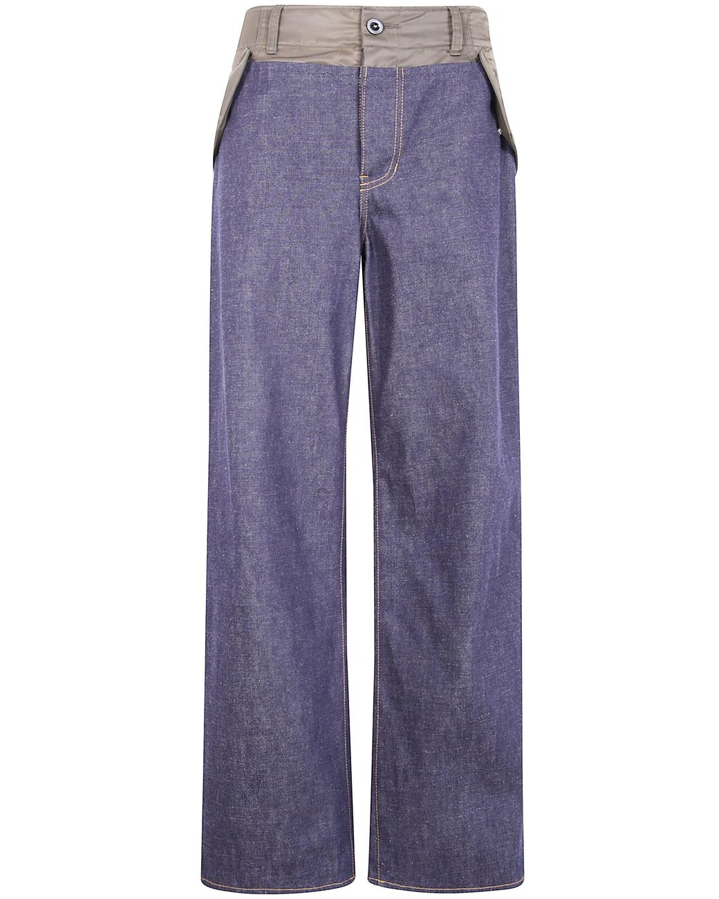 Sacai Blue Wide Leg Denim Pants