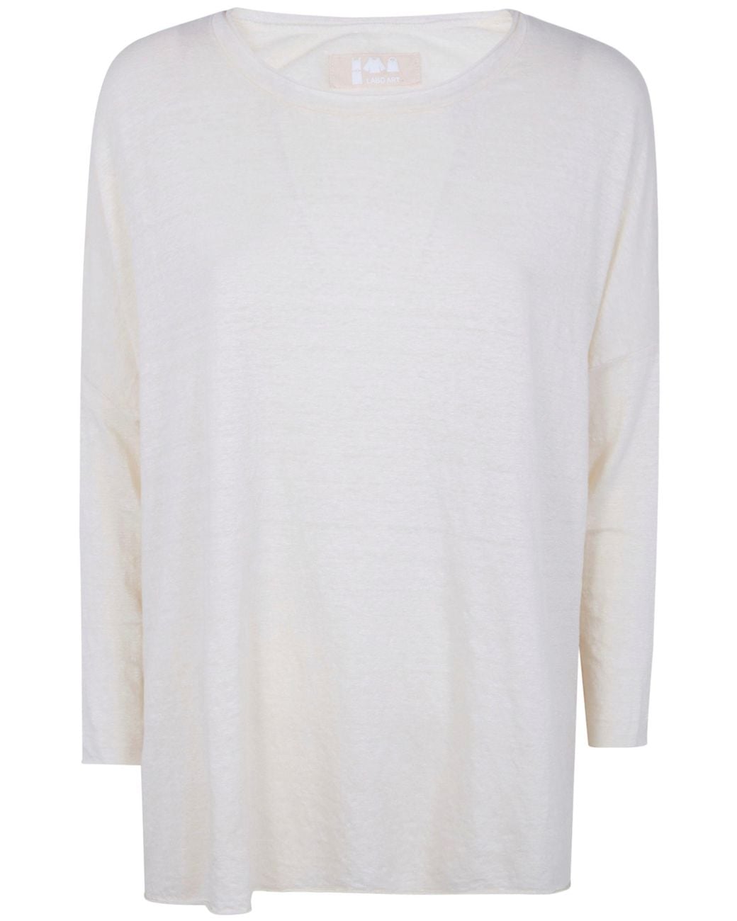 Labo.art White Labo. Art "Ata" Lieto Linen Round Neck Sweater