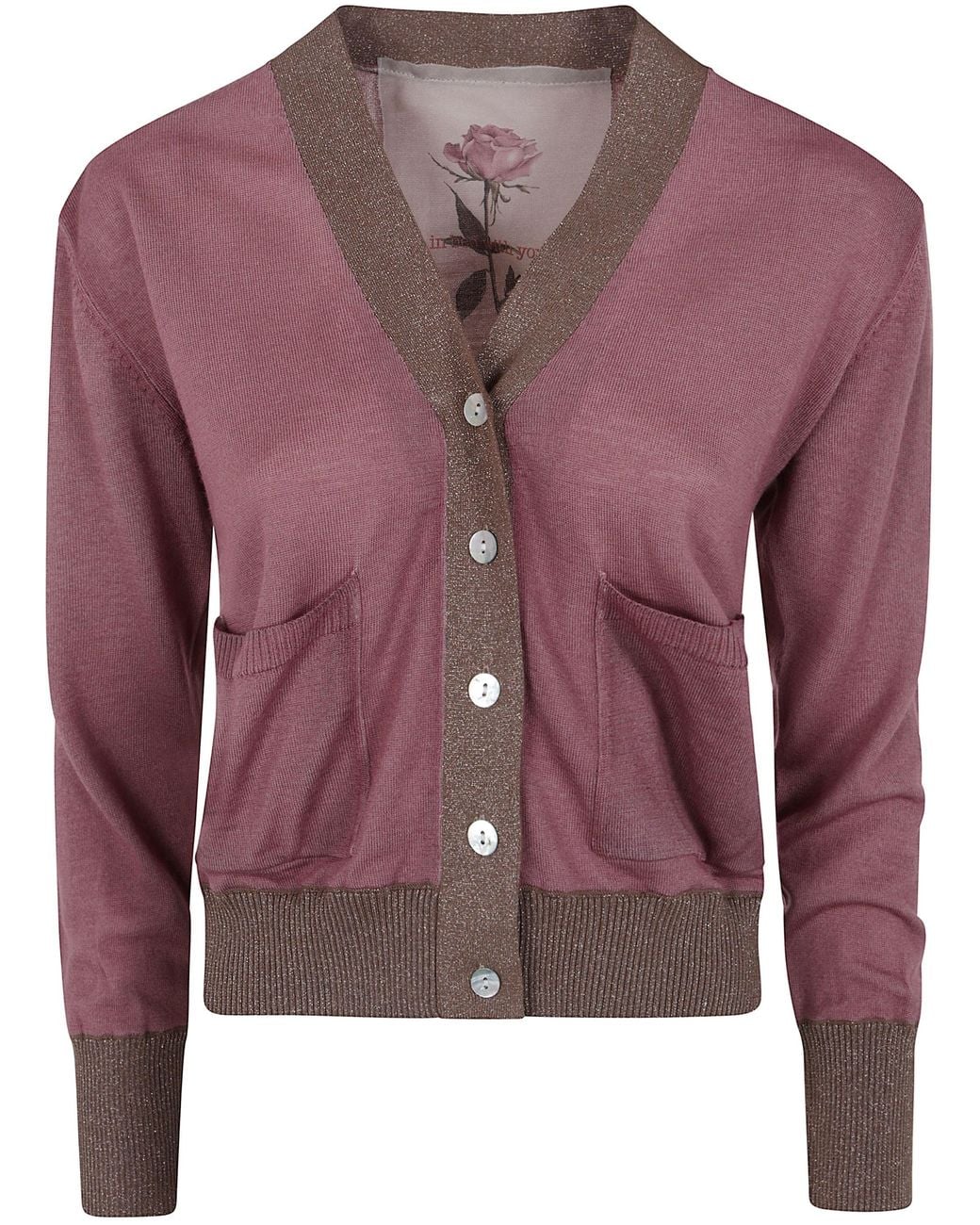 In bed with You Purple Sweater V Neck Cardigan