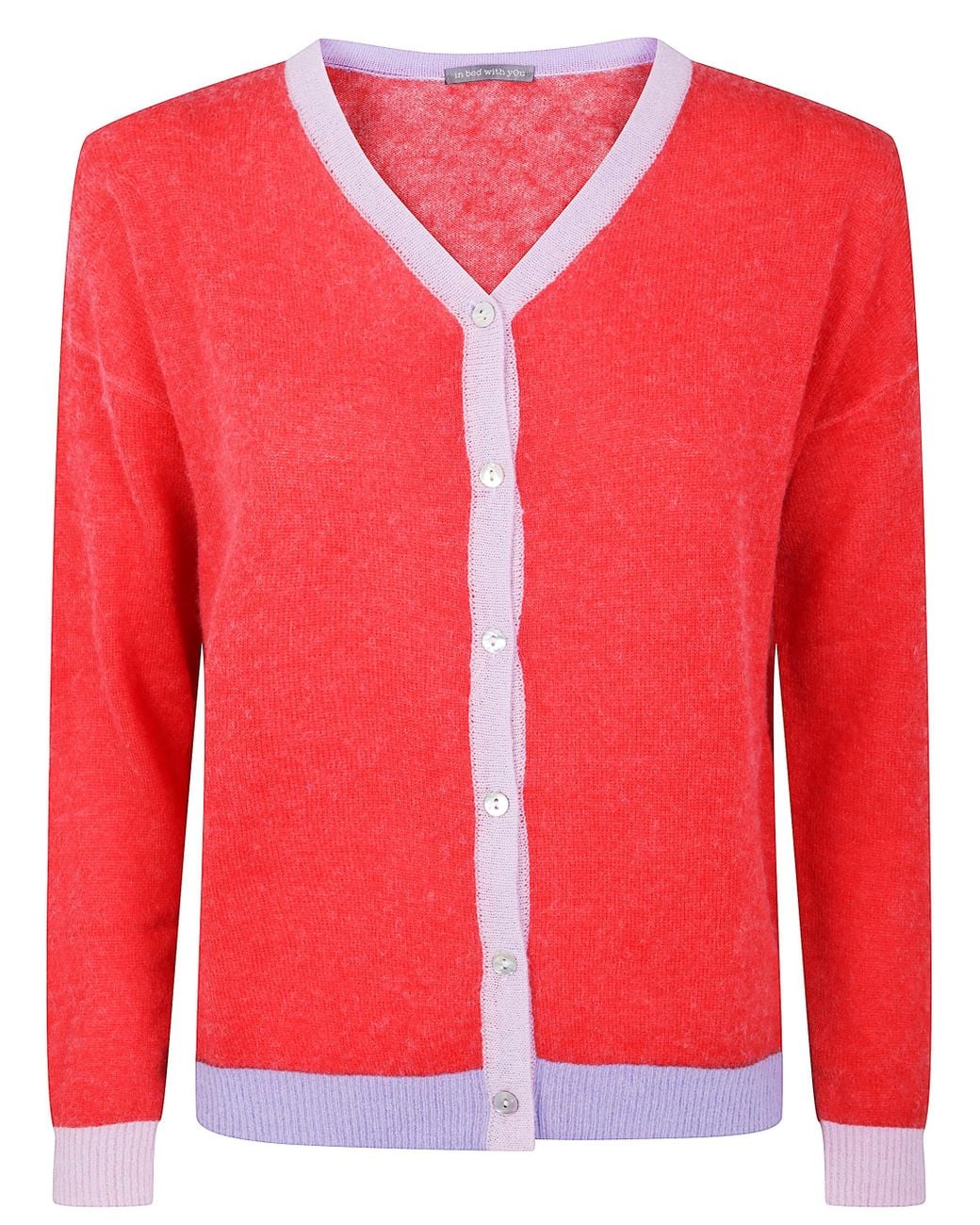 In bed with You Red Wide Sleeves V Neck Cardigan