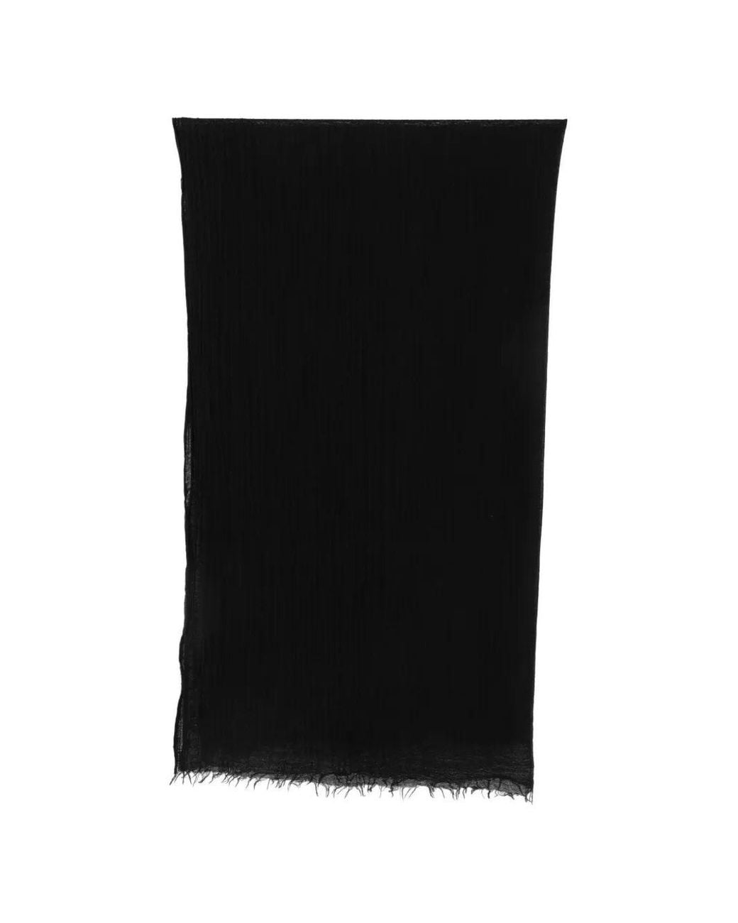 Destin Black Scarf Wool-Cashmere "Giglio Mega 140X180 Cm"