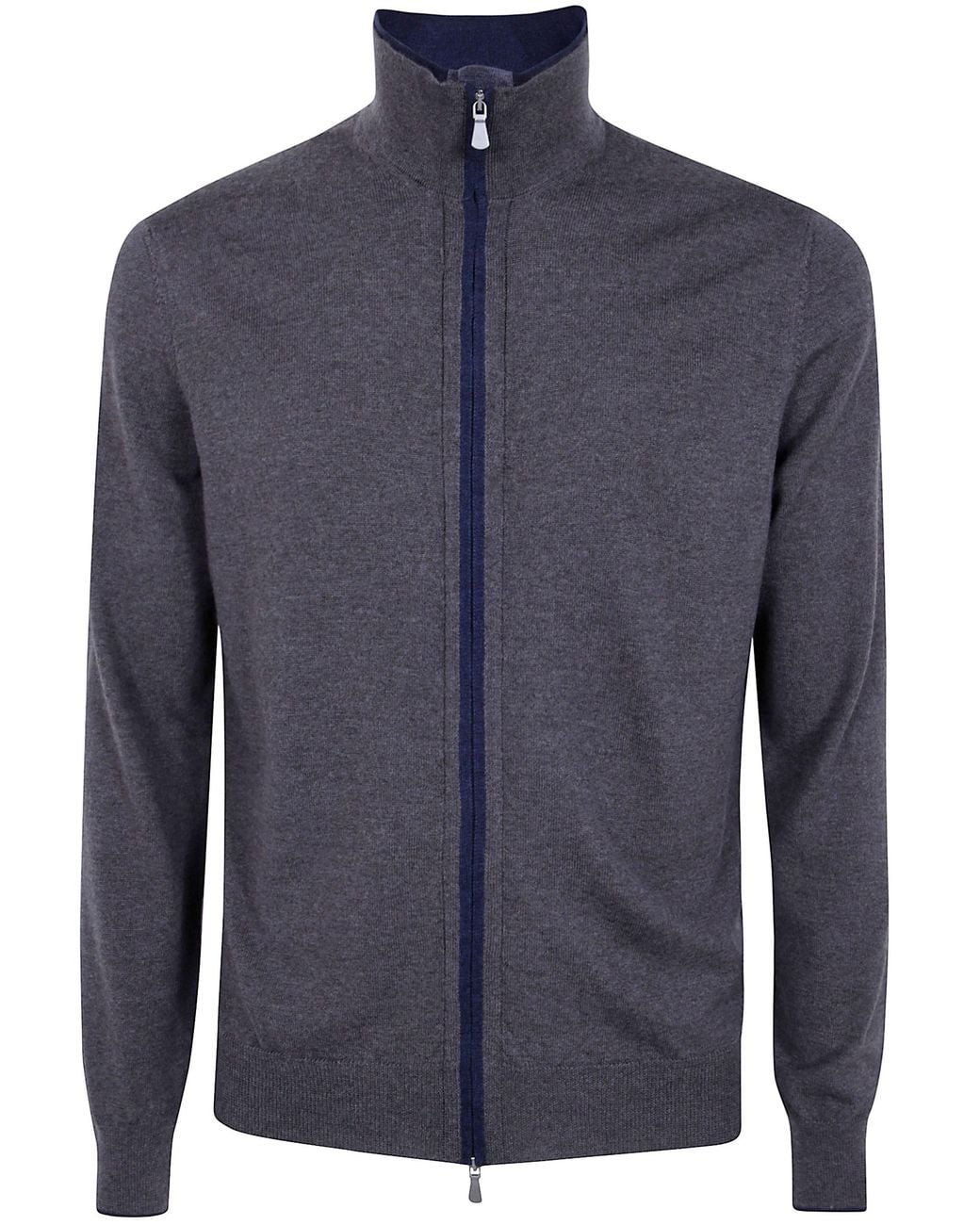 Gran Sasso Blue Zip Jacket Long Sleeves for men