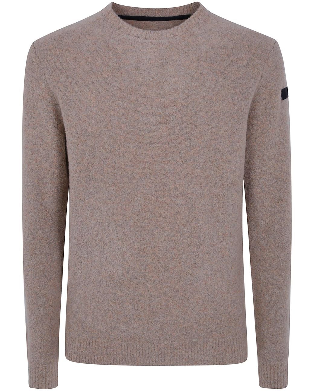 Rrd Brown Sweater Round Knit "Boucle" for men