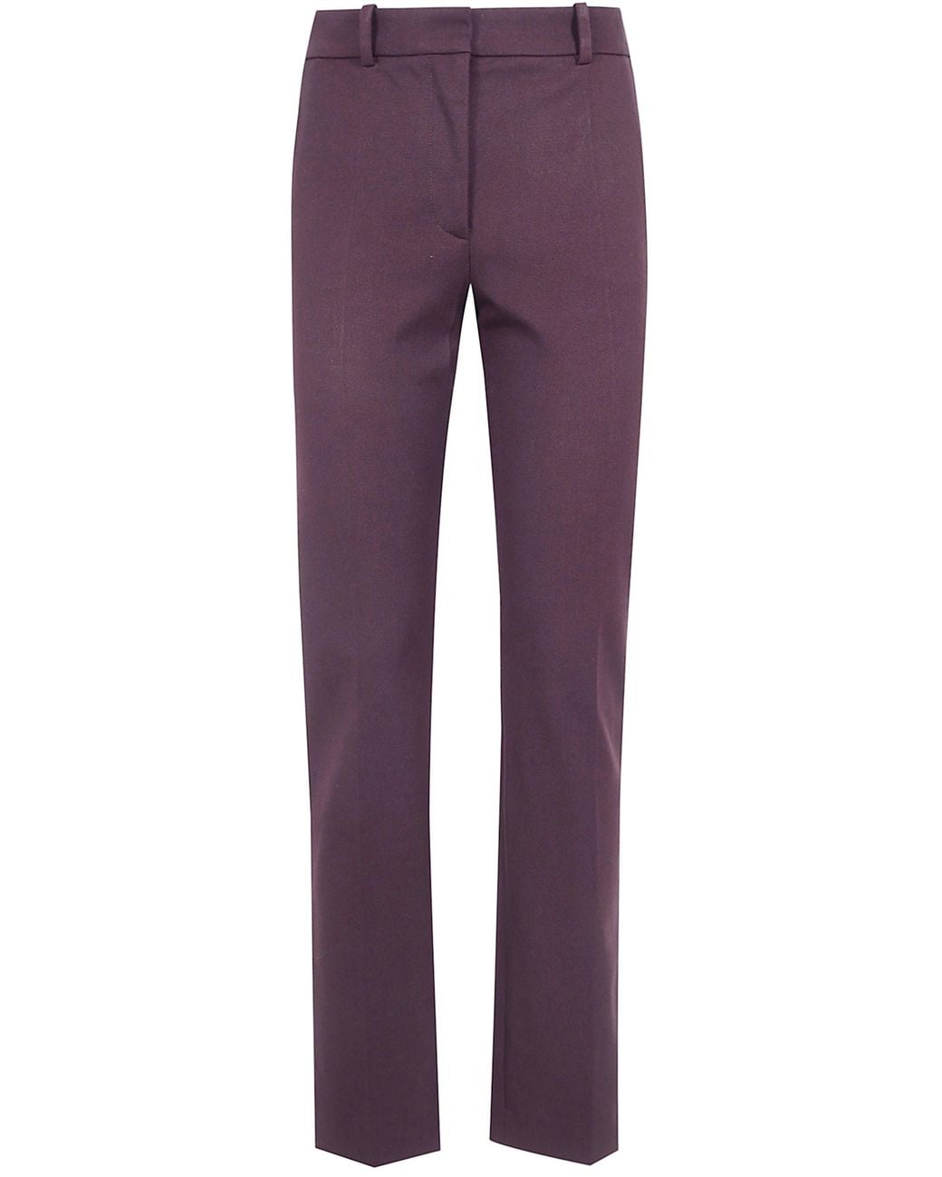 Joseph Purple Pants Stretch Gabardine Trousers