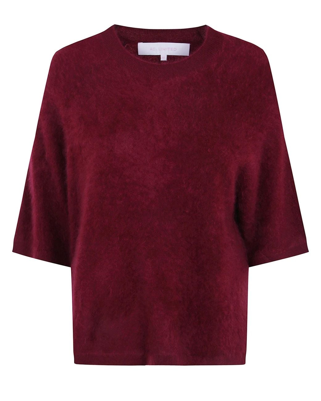 ABSOLUT CASHMERE Red Sweater Short Sleeves "Jenna"