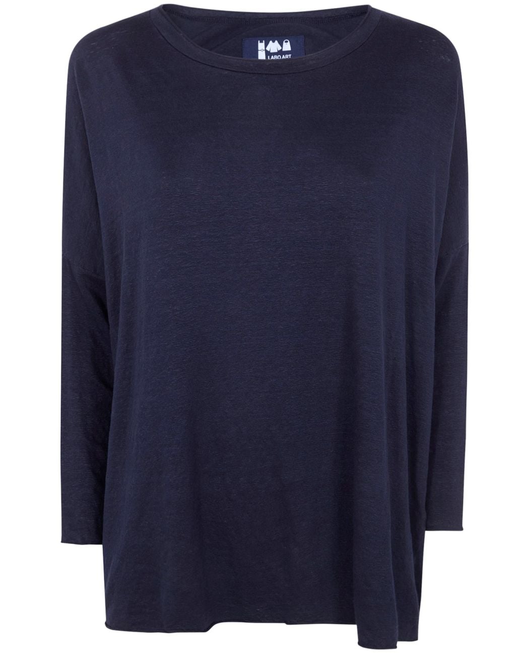 Labo.art Blue Labo. Art "Ata" Lieto Linen Round Neck Sweater