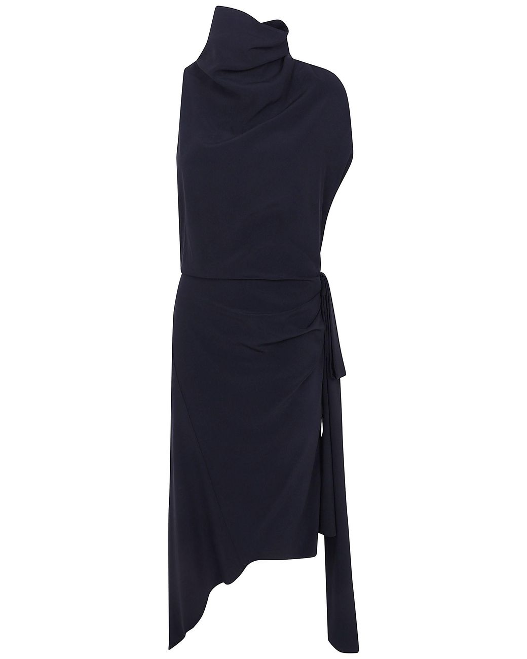 N°21 Blue Dress Asymmetric Midi "H111.5424 9000"