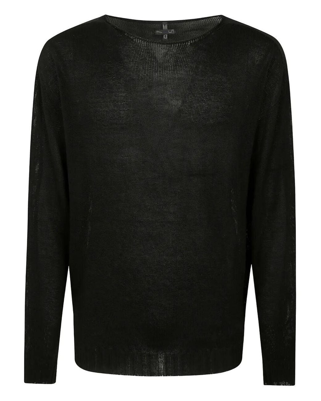MD75 Black Oversized Round Neck Sweater F. 7 for men