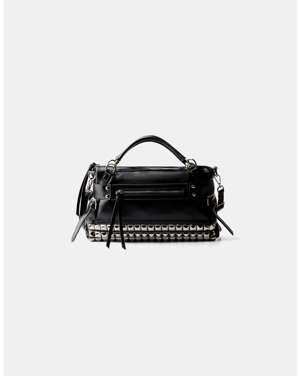 ★送料関税込み【BERSHKA】Worn-effect bowling bag with straps Worn-effect bowling bag with straps - Accessories - Women