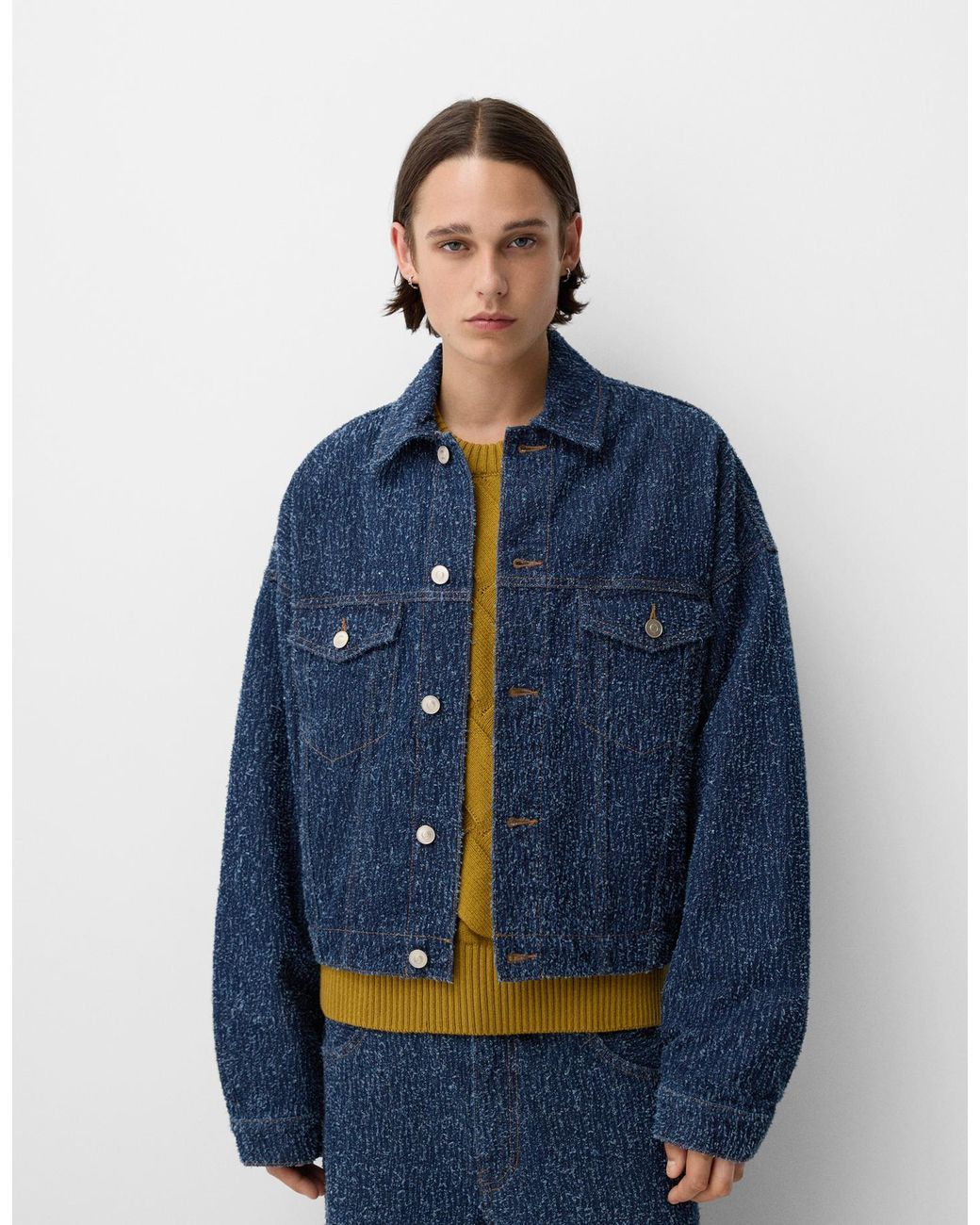 Cropped jacket bershka sale