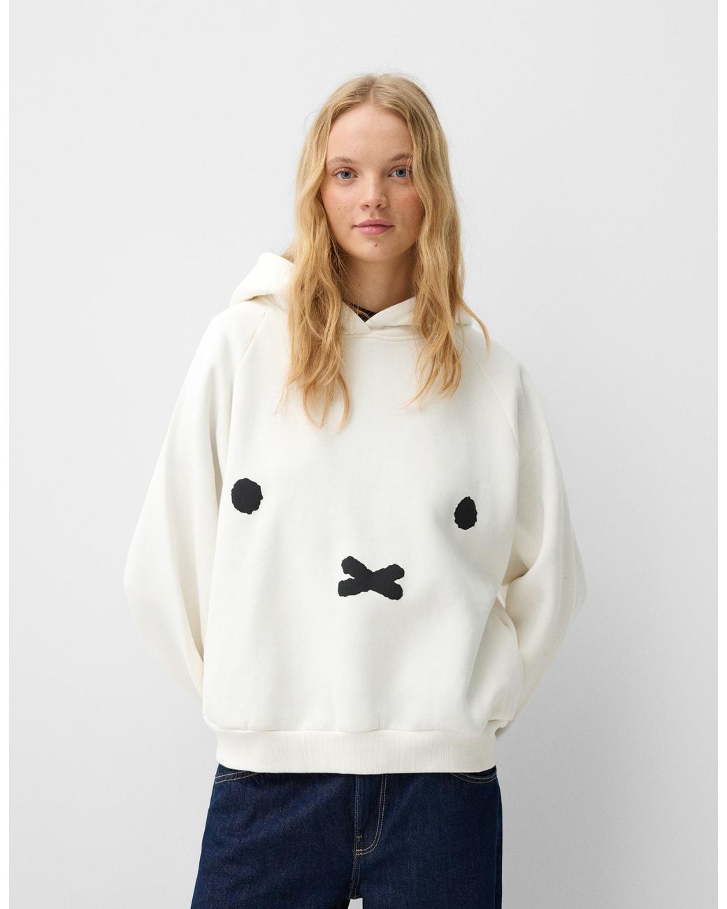 White hoodie with ears new arrivals