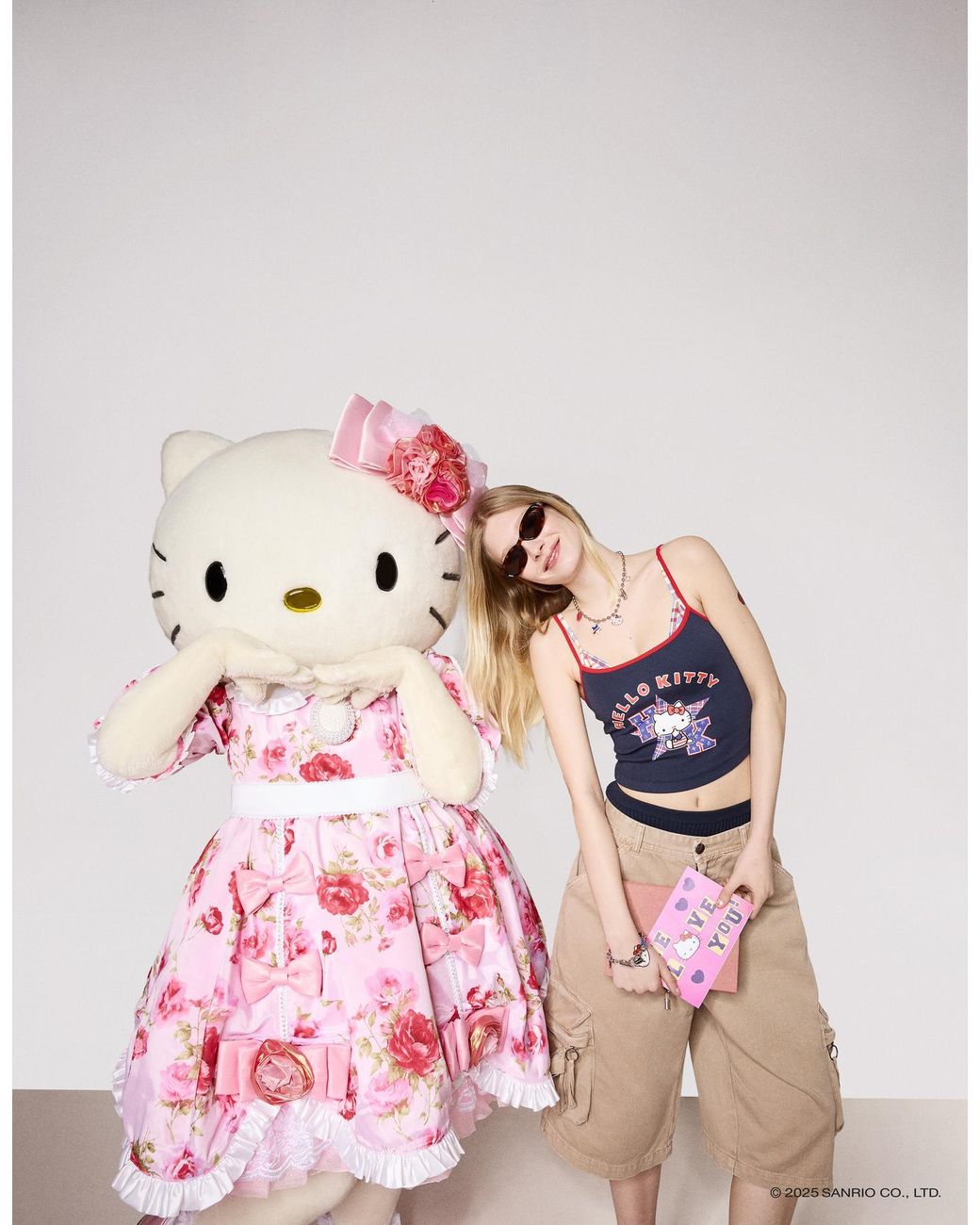 Bershka Hello Kitty Strappy Top in Pink | Lyst