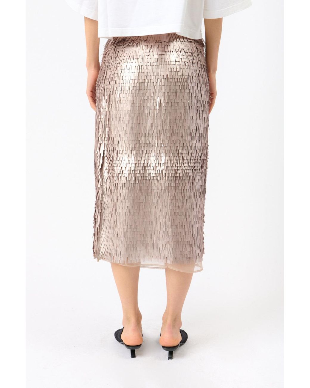 Rohe Metallic Embellished Sequin Skirt