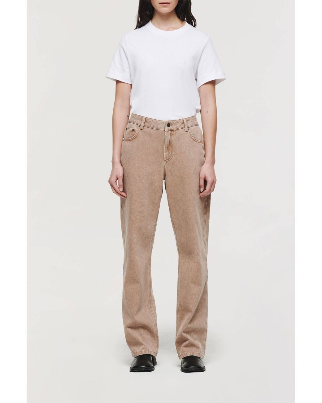 ALIGNE White Long Straight Leg Jeans