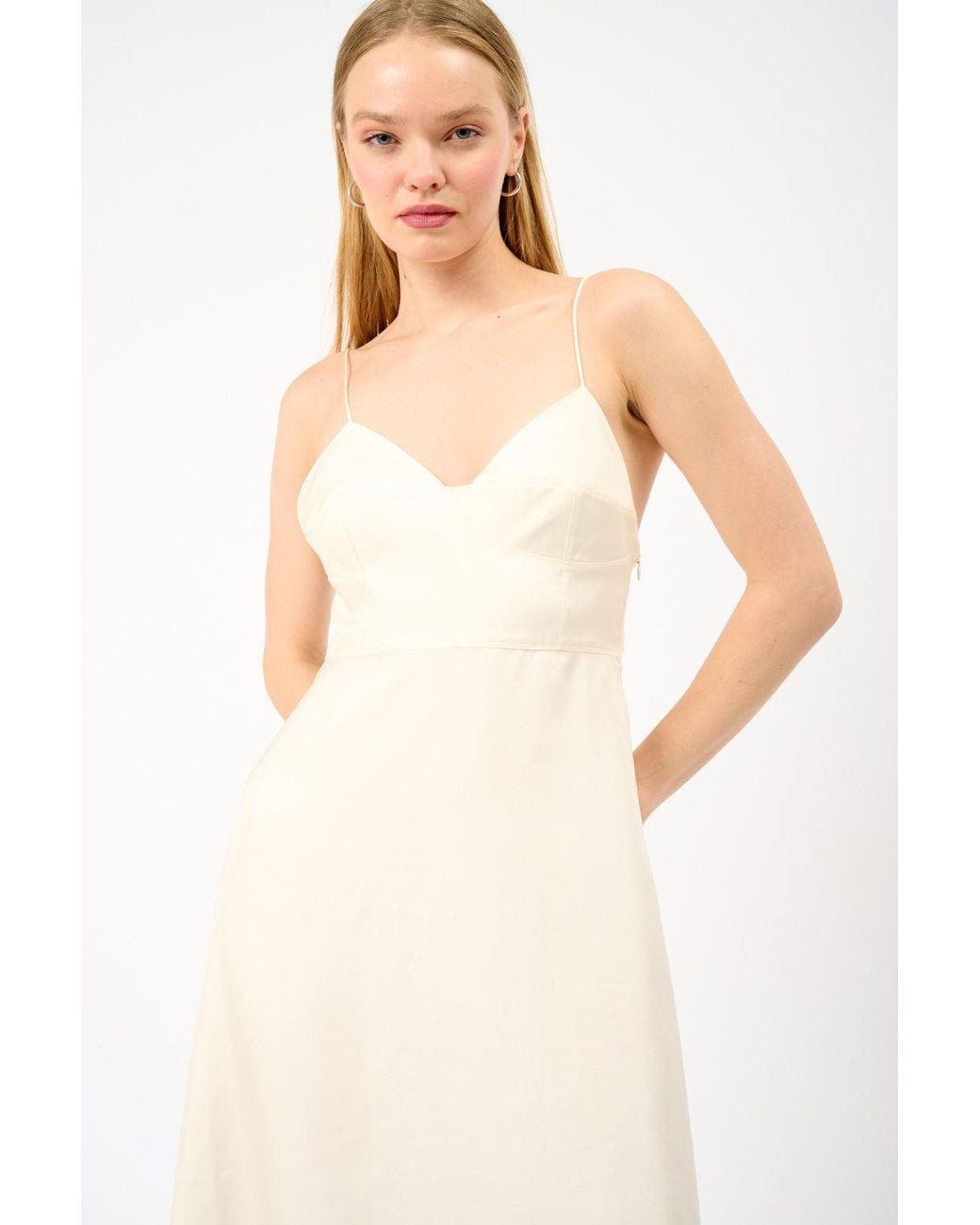 Rohe White Bustier Silk Lace Dress