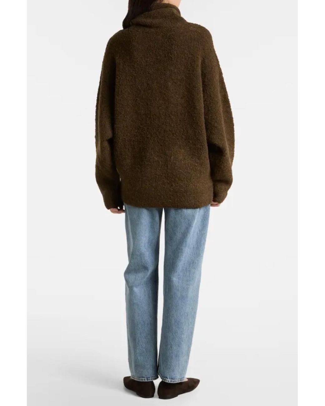 Totême Brown Boucle Turtleneck Pepper
