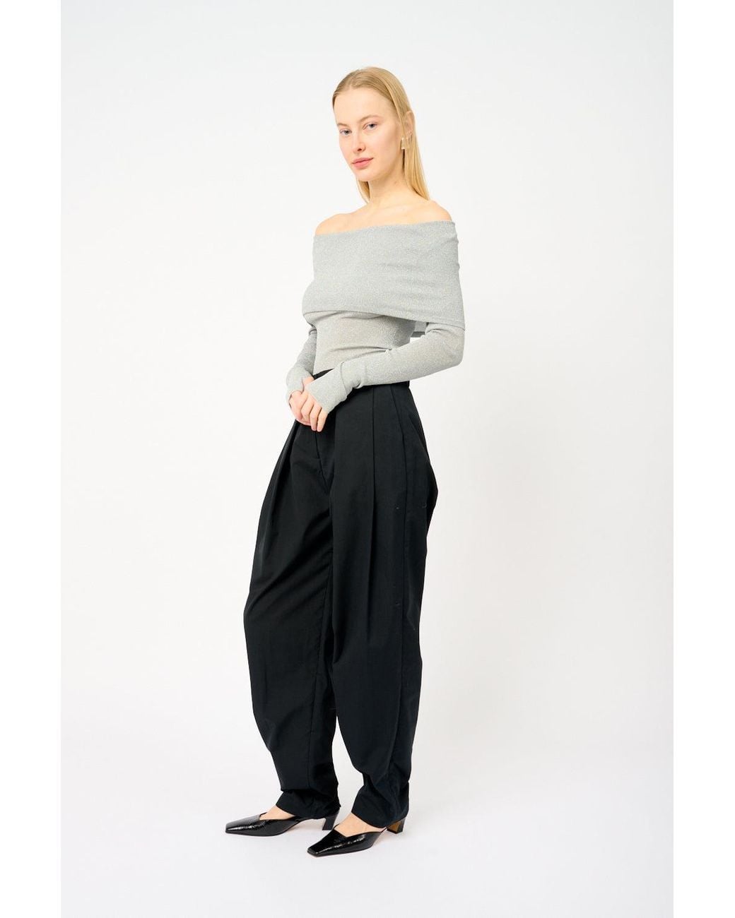 Galvan White Corte Off-Shoulder Top