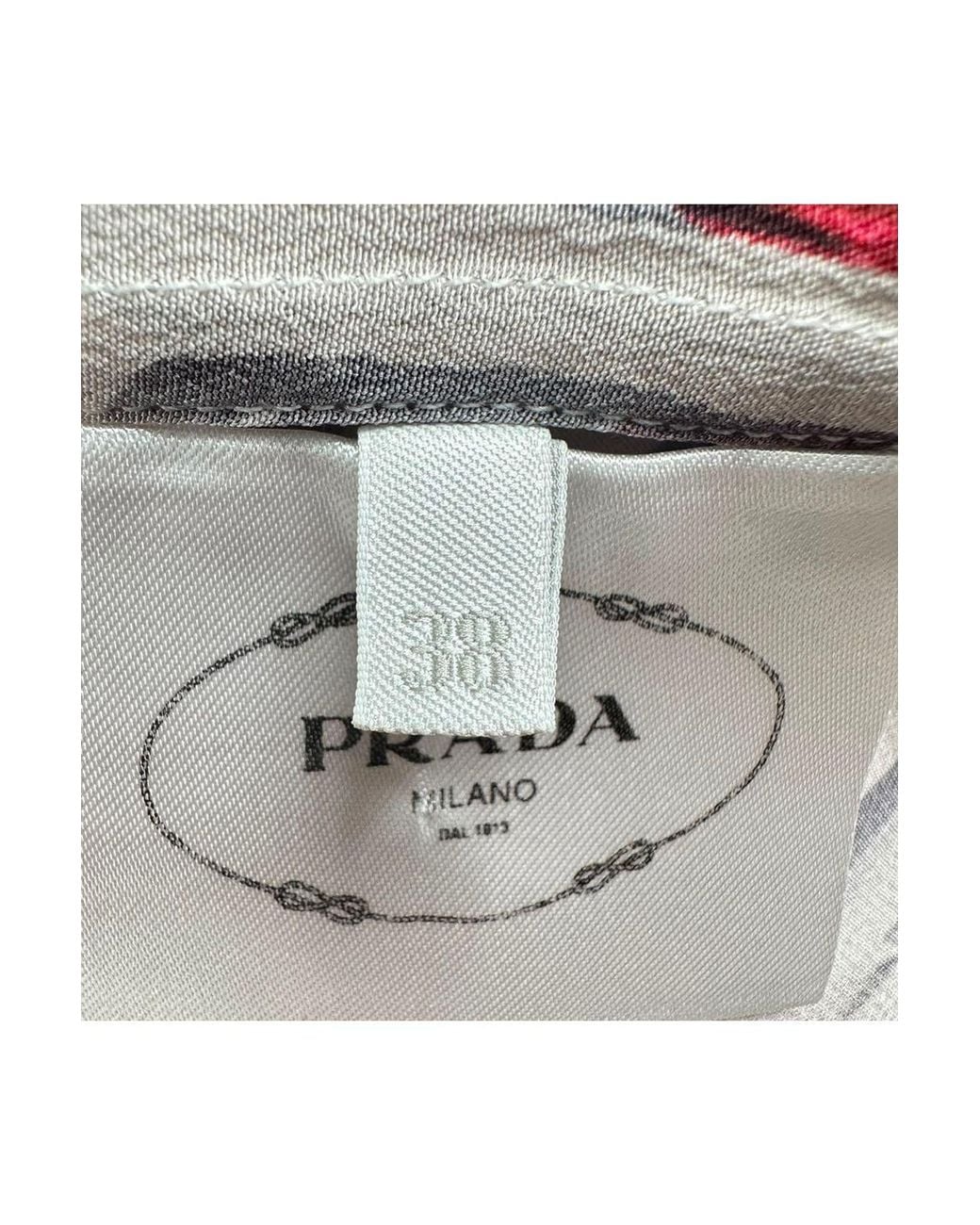 Prada White Lipstick-Print Button-Down Shirt