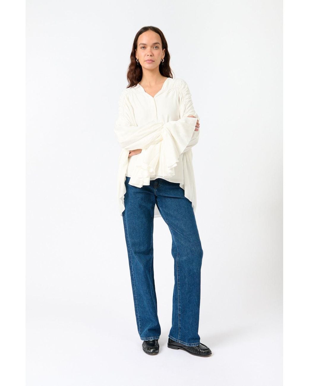 7 For All Mankind White The Ariel Shirt