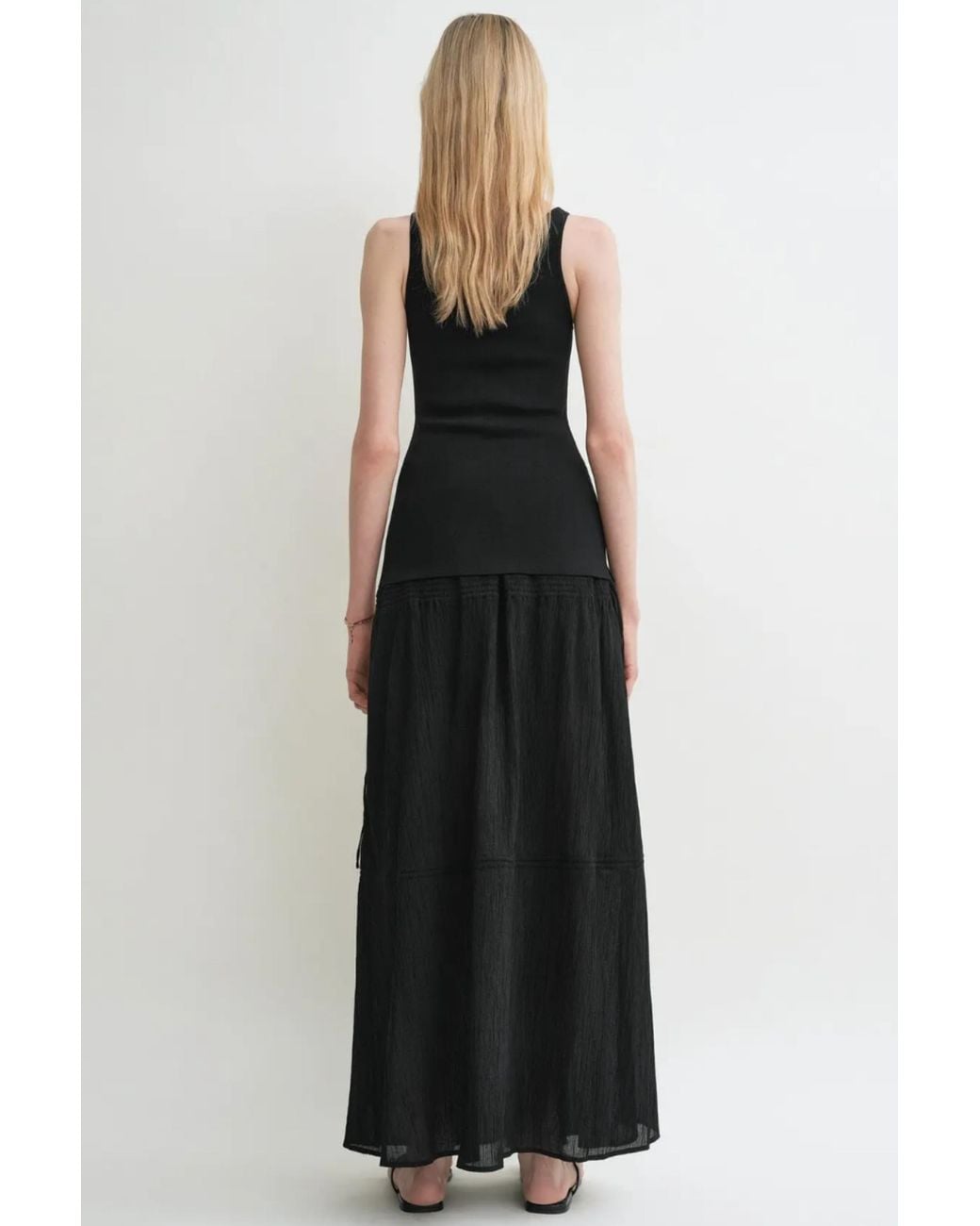 Totême Black Drawstring Skirt