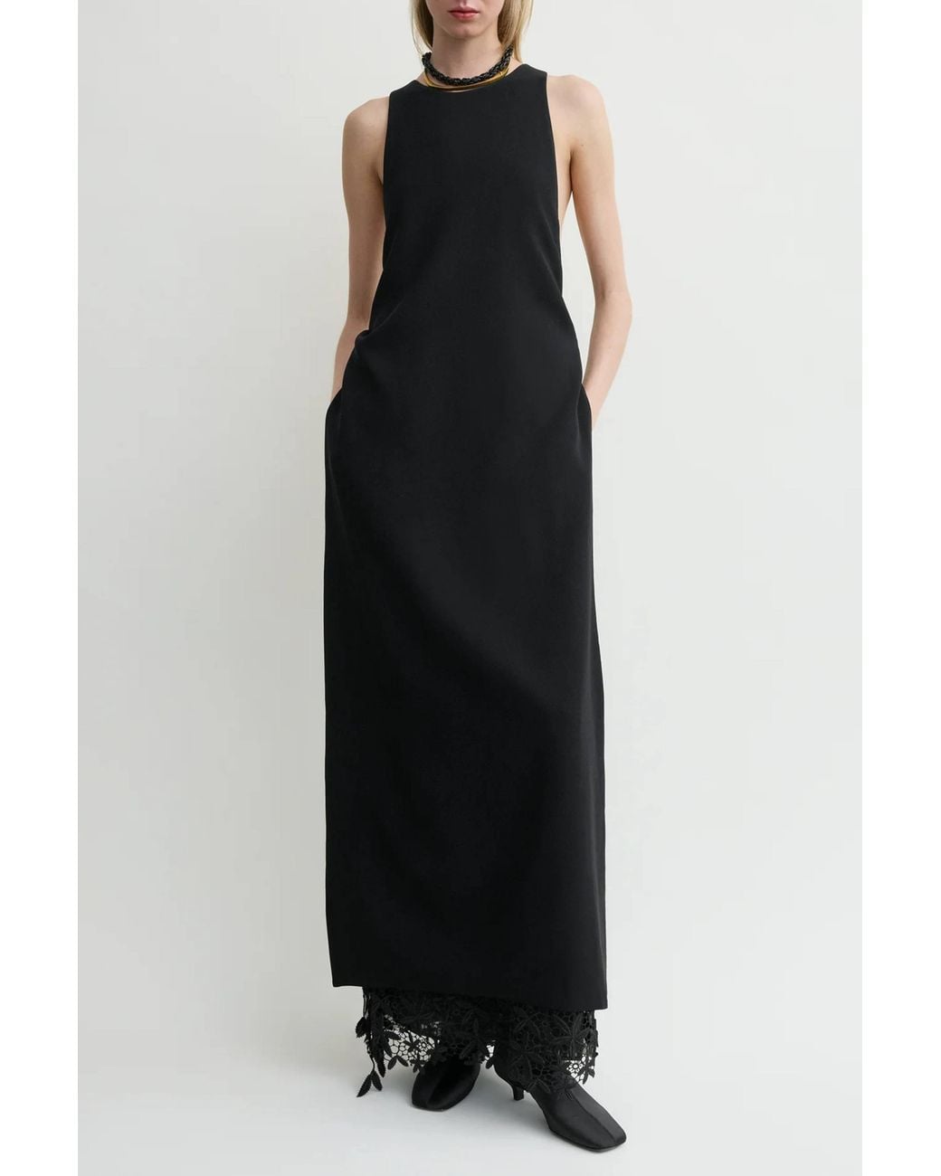 Totême Black Racerback Dress