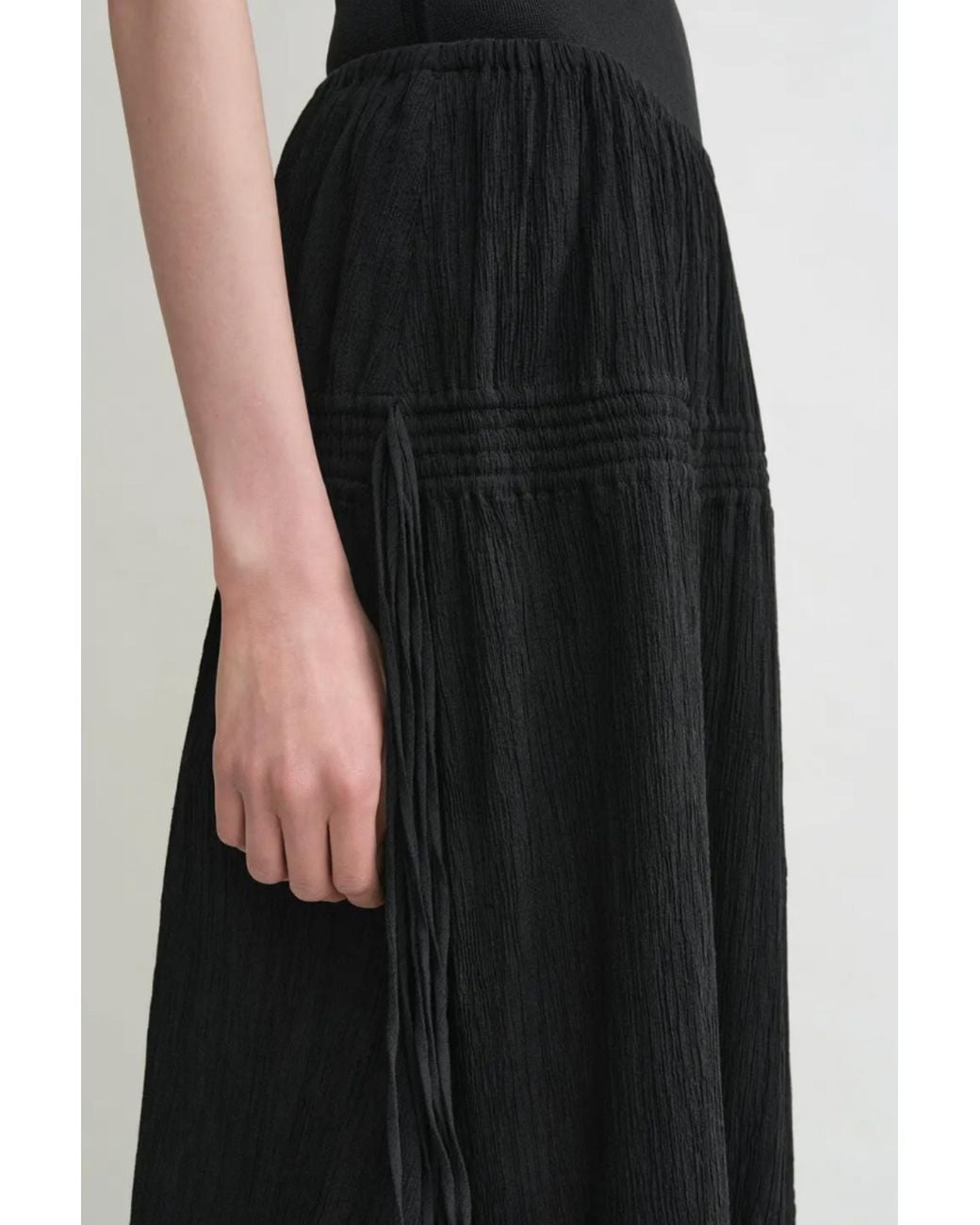 Totême Black Drawstring Skirt