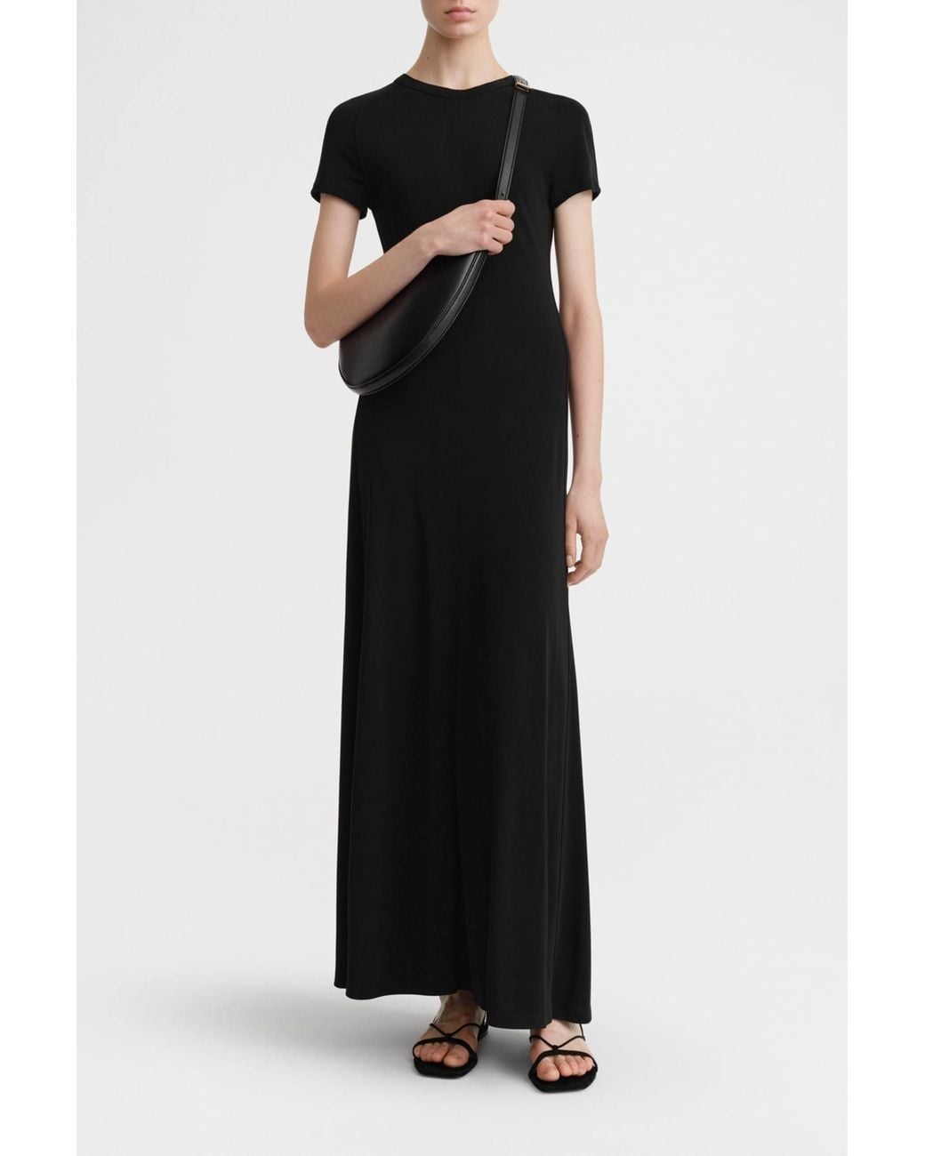 Totême Black Fluid Jersey Dress