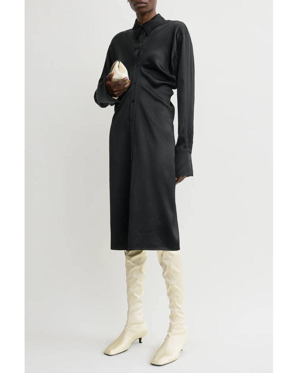 Totême Black Slouch Shirtdress