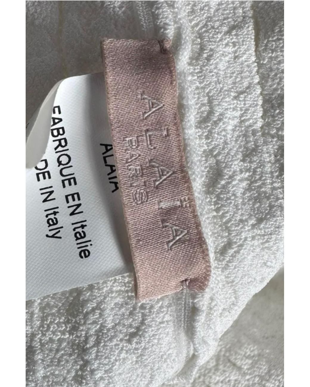 Alaïa White Textured Sleeveless Midi Dress