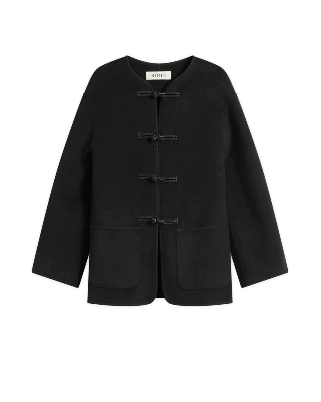 Rohe Black Double Faced Wool Pankou Jacket