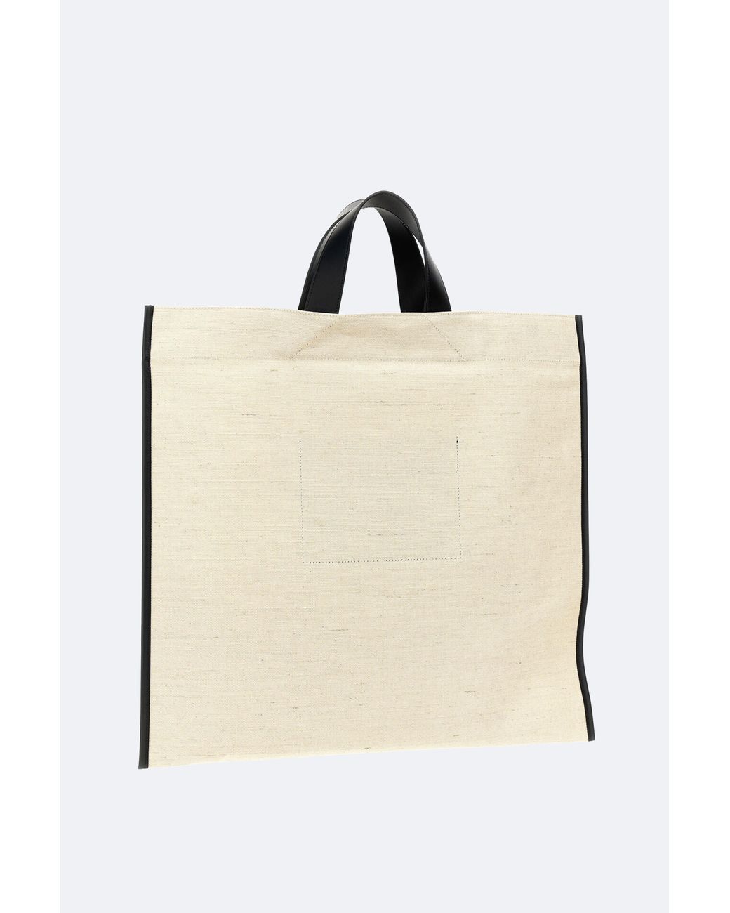 Jil Sander Natural Border Book Square Tote Bag