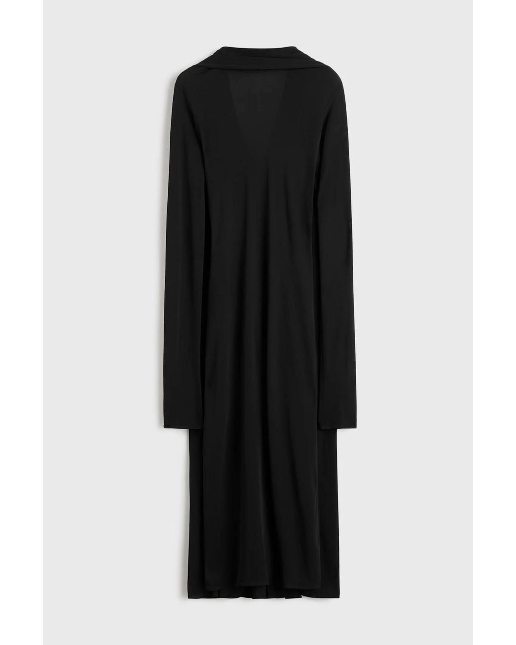 Totême Black Cocoon Cape Dress
