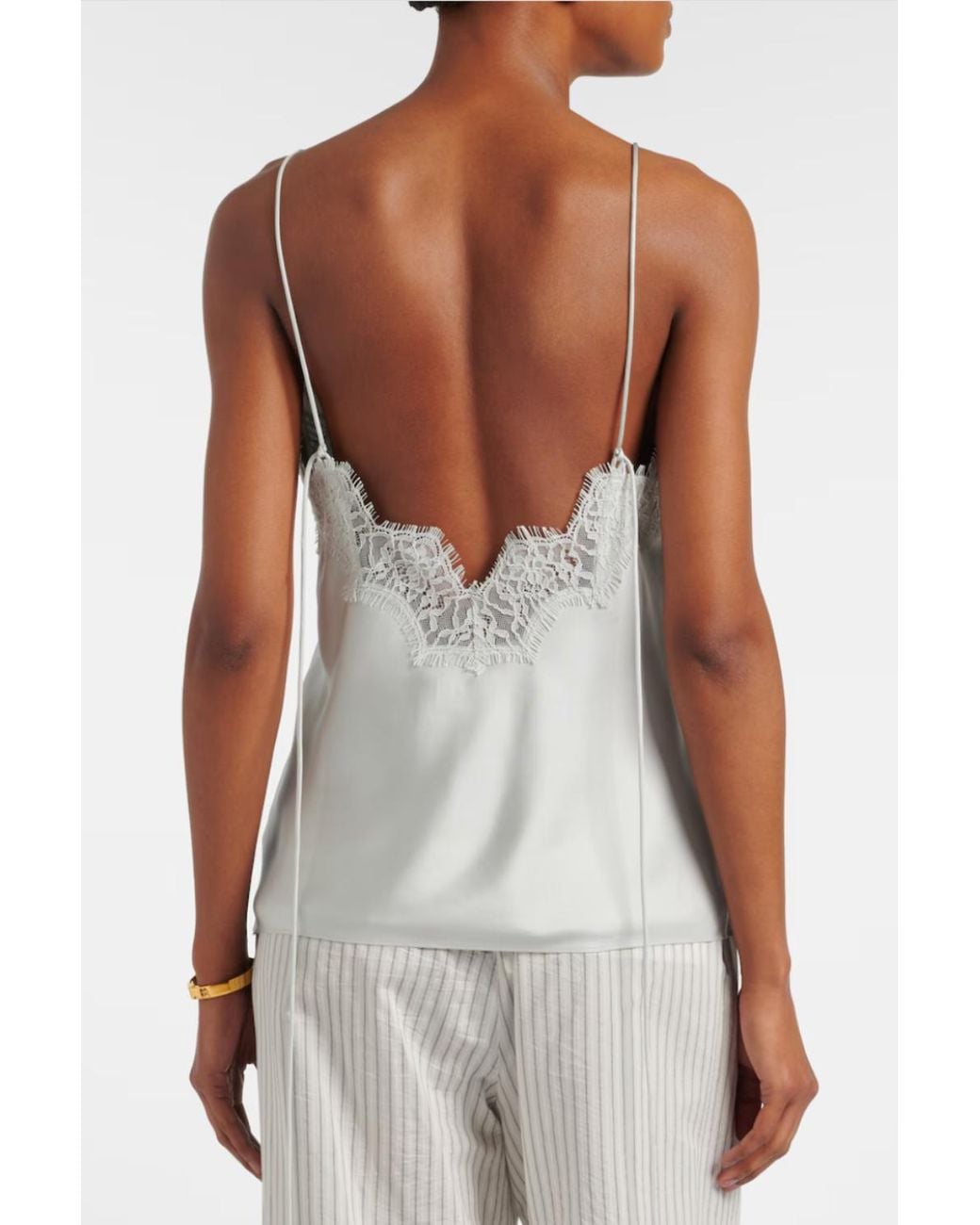 Rohe White Silk Lace Tank
