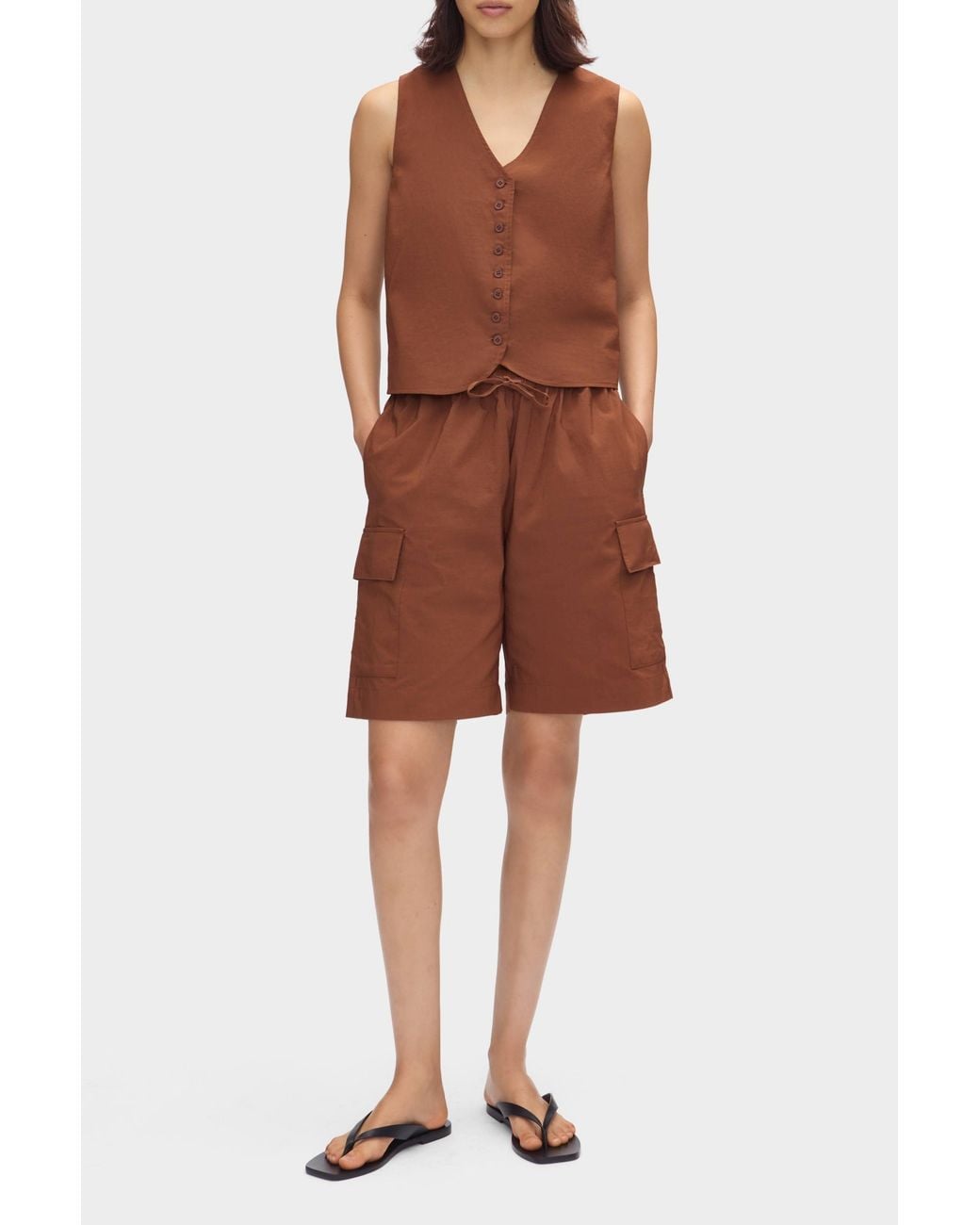 ALIGNE Brown Kyra Cargo Shorts